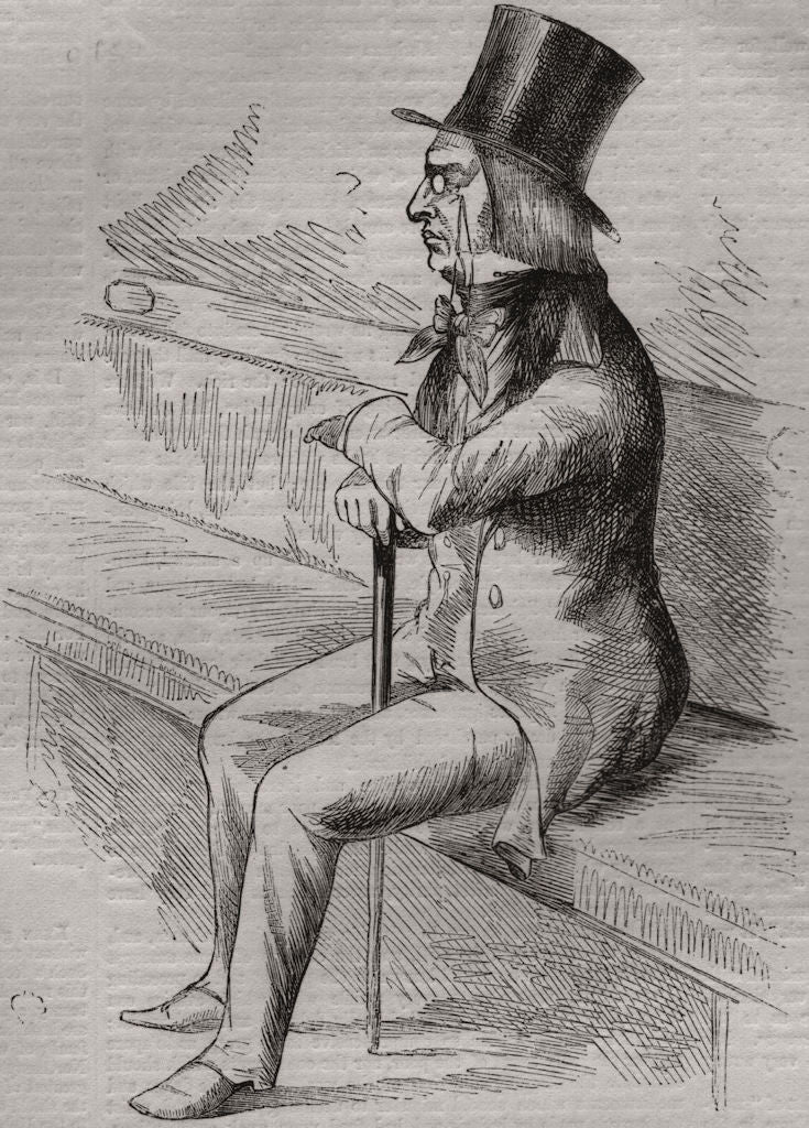 Sir William Molesworth in the House of Commons. London 1855 old antique print